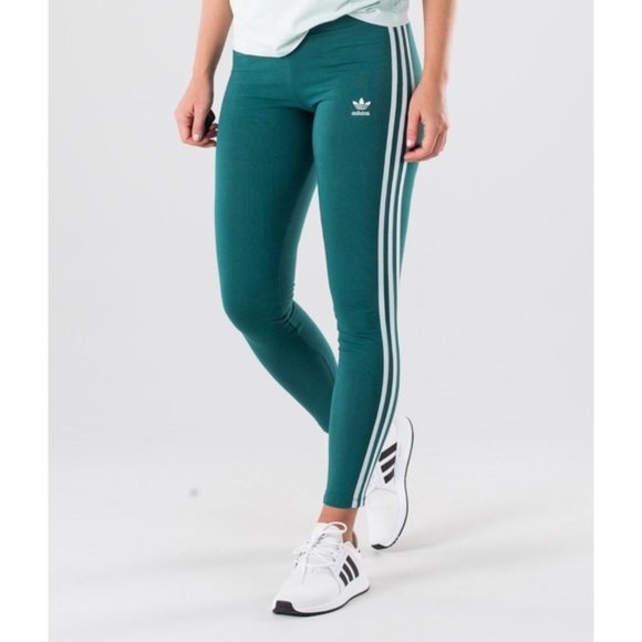 adidas Pants - New adidas originals 3 stripe green leggings XL